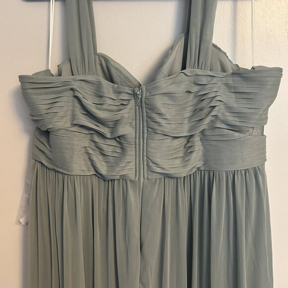 NWT Birdy Grey 1X Curve Elsye Bridesmaid Dress Mesh Sage Green Gown Wedding - Picture 6 of 13